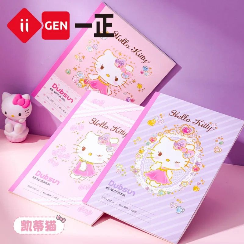 IIGEN Sanrio B5 Notebook Hello Kitty My Melody Anime Journal Diary Kawaii Sketchbook Student Planner Notepad Office Stationery