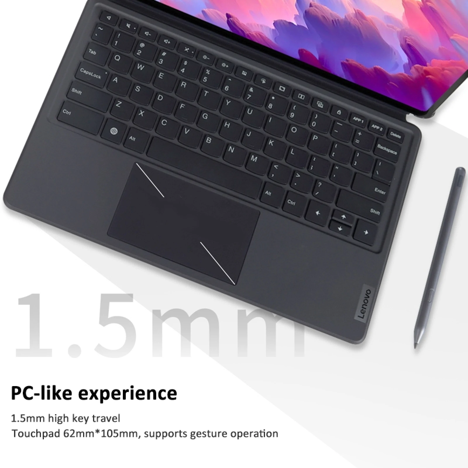 Imagem -04 - Teclado de Sucção Magnética Tablet Case de Couro com Suporte Destacável Conjunto e Slot de Caneta Lenovo Xiaoxin Pad Pro 12.7