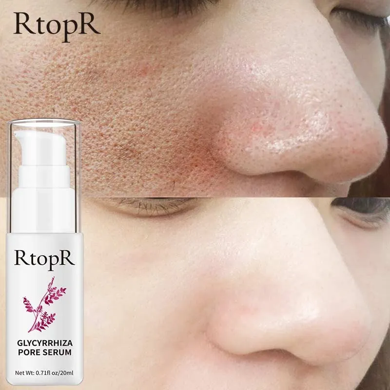 RtopR Glycyrrhiza Face Pore Repair Serum Collagen Face Anti Wrinkle Whitening Cream Oil Control Hydrating Effective Shrink Pores