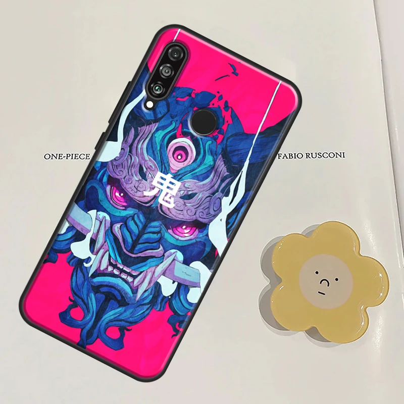 Japanese Oni Hannya Demon Mask For Huawei Nova Y60 Y70 Y90 Y61 Y91 3i 7i 8i 11i Nova 11 9 10 SE P20 P40 Lite P30 Pro Case