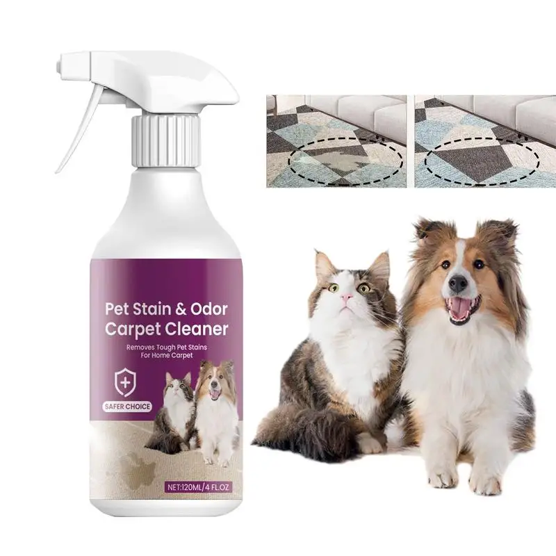 Pet Stain Odor Remover 120ml Stain Remover Spray Powerful Pet Stain Destroyer Safe Stain Remover Spray Effective For Carpet