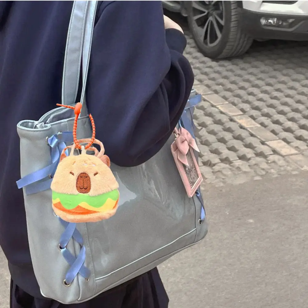 Porte-monnaie en peluche Capybara, porte-clés en peluche Capybara, sac portefeuille en peluche Capybara, dessin animé à la mode, bain de Hambourg