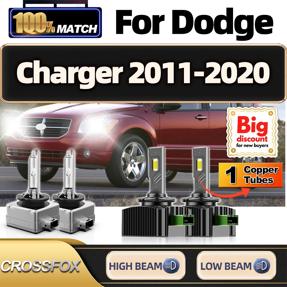 

CROSSFOX для Dodge Charger 2011 2012 2013 2014 2015 2016 2017-2020 2X ксеноновые лампы для фар Canbus обновленные ампулы для фар