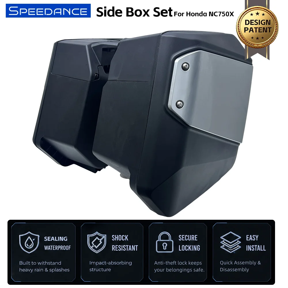 Speedance Side Cases for Honda NC750X Quick Release, No Drilling, OEM Key Lock, Multi Colors