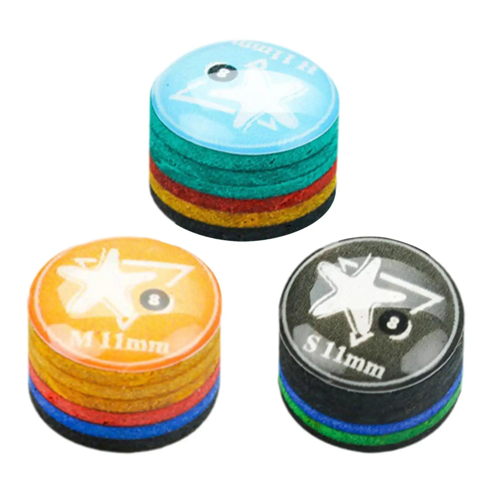

Pool Cue Tip 11mm Colorful Snooker Stick Tip for Repairing Snooker Indoor