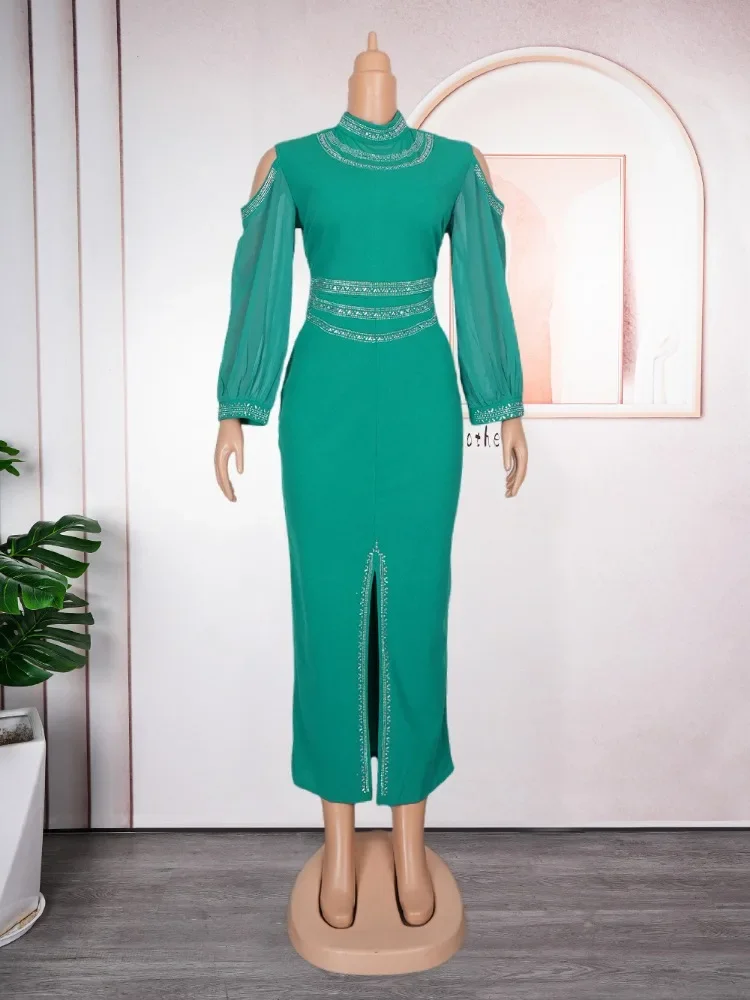 

Elegant African Dresses for Women 2025 New Summer Africa Clothing Plus Size Wedding Party Long Dress Dashiki Ankara Outfit Robe