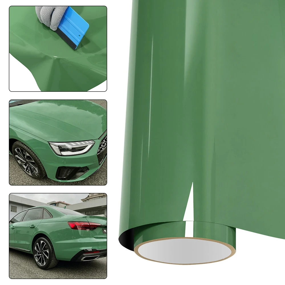 

Car Vinyl Wrap Film Platinum Onium Green Color Waterproof Self-Adhesive Full or Partial Modified Cover Kit for Auto Motorcycle