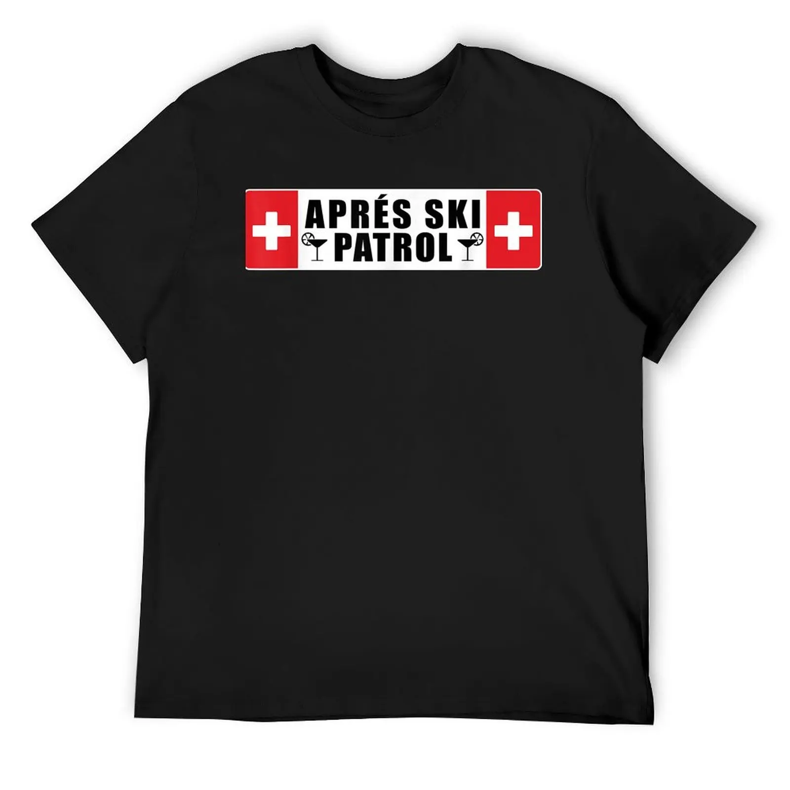 

Skiing Apres Ski Patrol Skier Winter Sports T-Shirt blanks oversized graphic tee black t-shirts for men