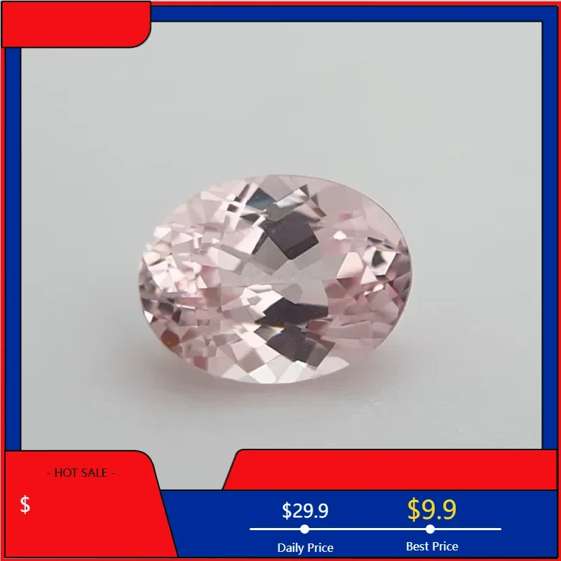 

Oval Cut Lab Grown Sapphire Sakura Pink Color Charm Gemstone for DIY Advanced Jewelry Making Inlay Selectable AGL Certificate