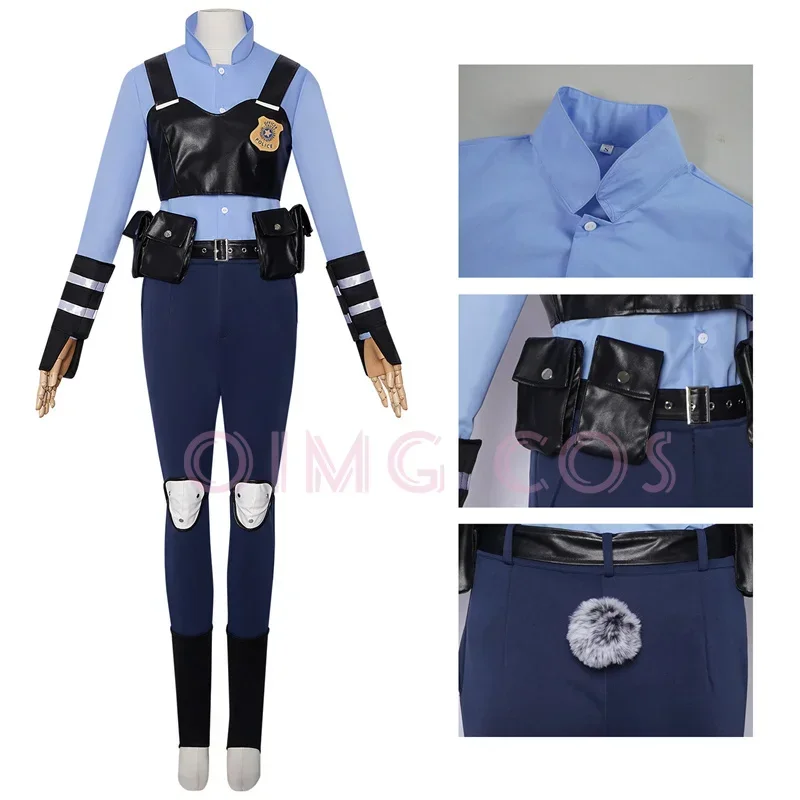 

2026 Judy Hopps Cosplay CostumeZootopia Carnival Uniform Wig Anime Halloween Costumes Women Game