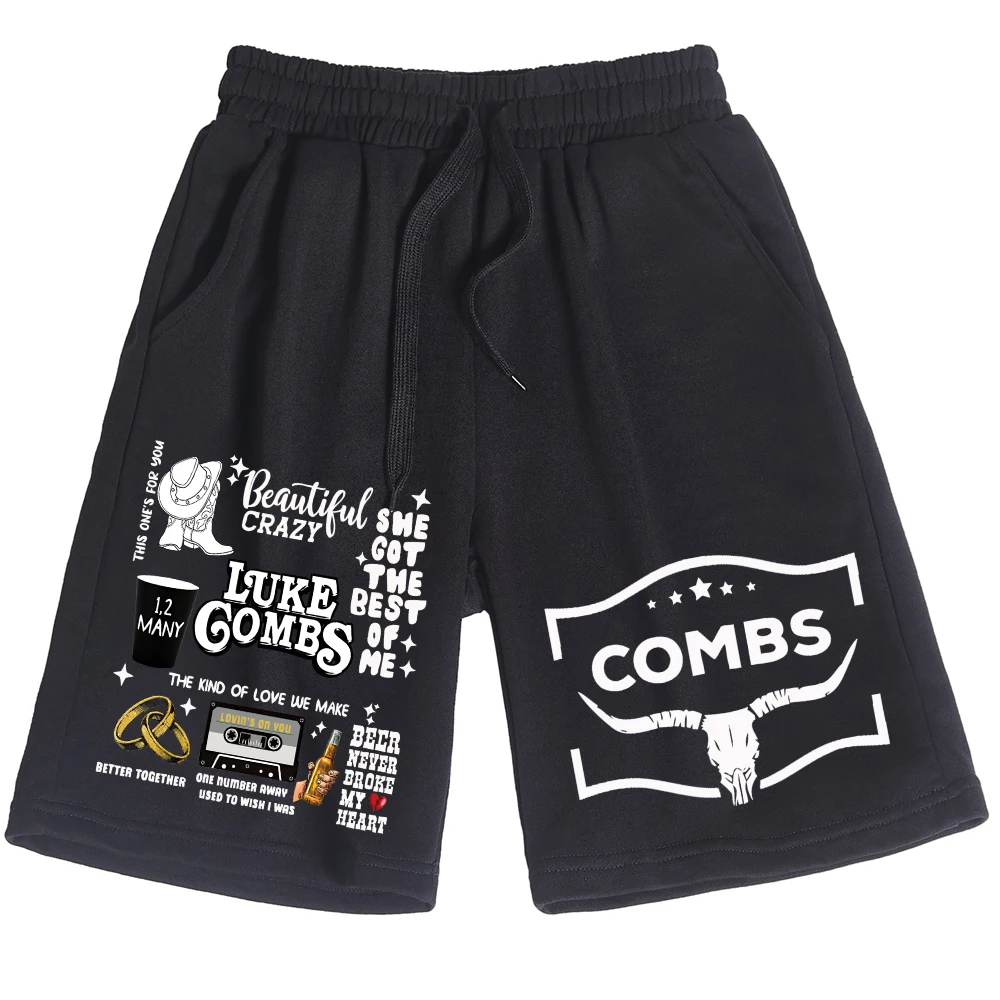 Luke Combs Short Pants Western Country Music Cowboy Cotton Trousers Man Woman Pants