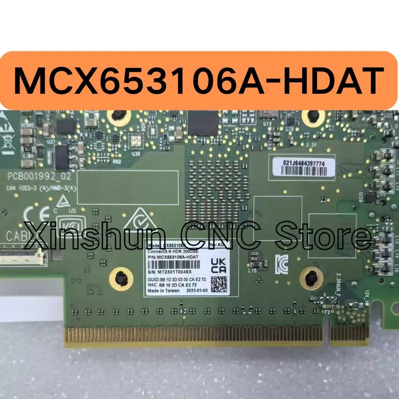 Test OK Used ConnectX-6 HDR 200GbE Network Card MCX653106A-HDAT Fast Shipping
