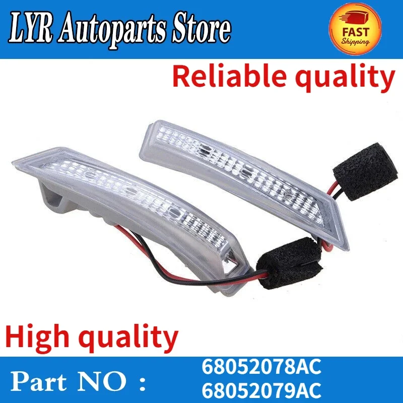 NEW High quality Left or Right Side Mirror LED Turn Signal Light For Chrysler Town & Country Dodge 68052078AC 68052079AC