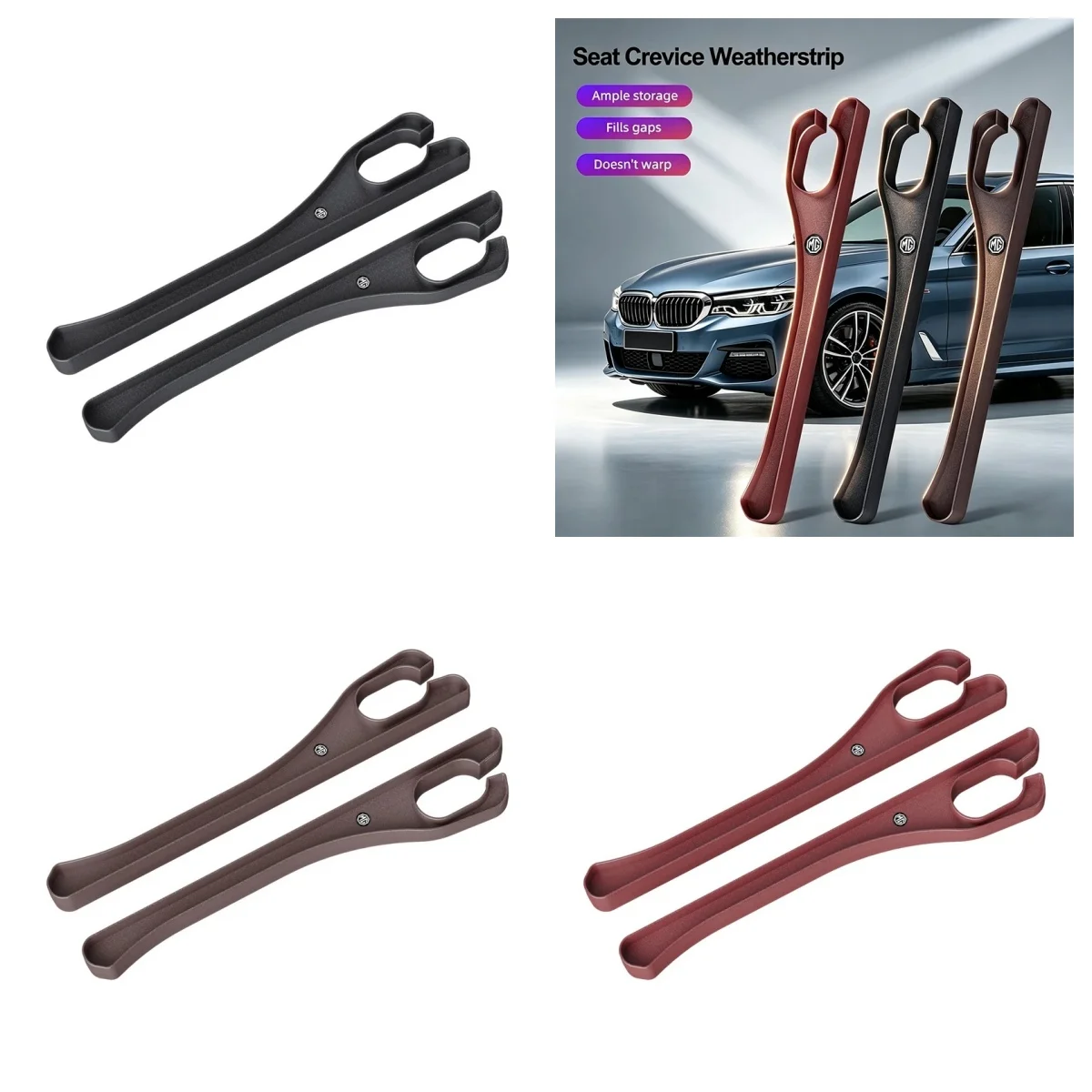 2Pcs MG Car Seat Gap Filler Strip Leak Proof Storage Organizer Fit MG ZS EV HS EHS PHEV MG3 MG4 MG5 MG6 MG7 GT ZR RX5 RX8 ONE Cy