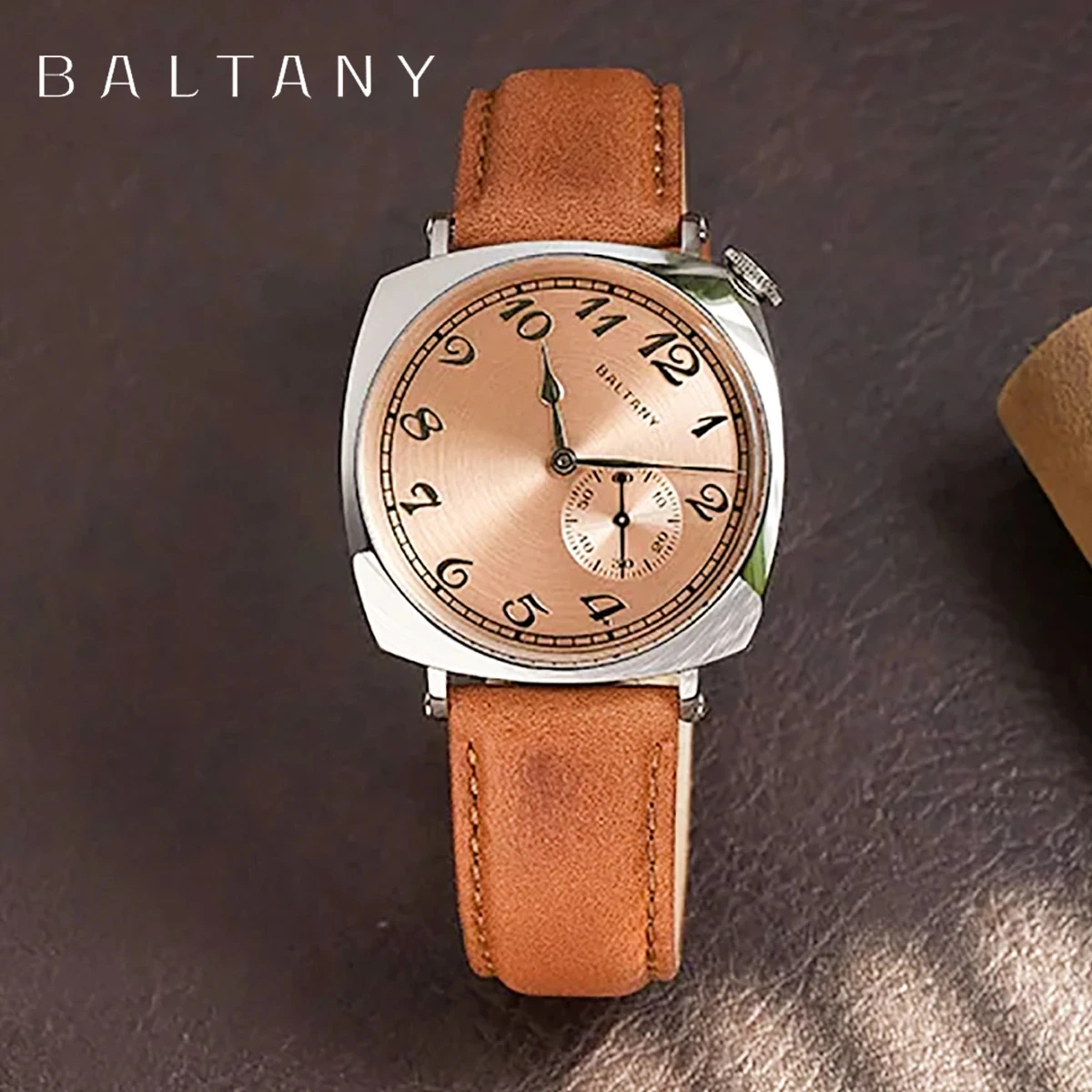 

Baltany Classic Men's Automatic Mechanical Watch ST1701 Luxury Sapphire Leather Stainless Steel Waterproof Watch reloj hombre