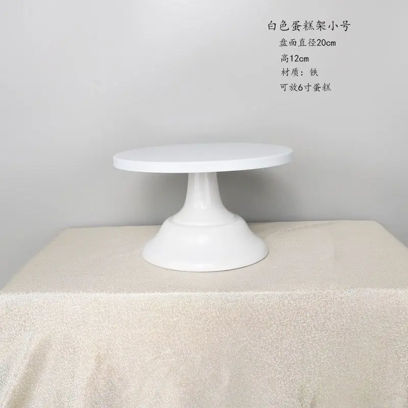 Biały, kute żelazny stolik na desery, ozdobny stojak na ciasta, taca ekspozycyjna, stół weselny, stojak na przekąski na popołudniową herbatę, stojak na zimne jedzenie, przerwa na herbatę