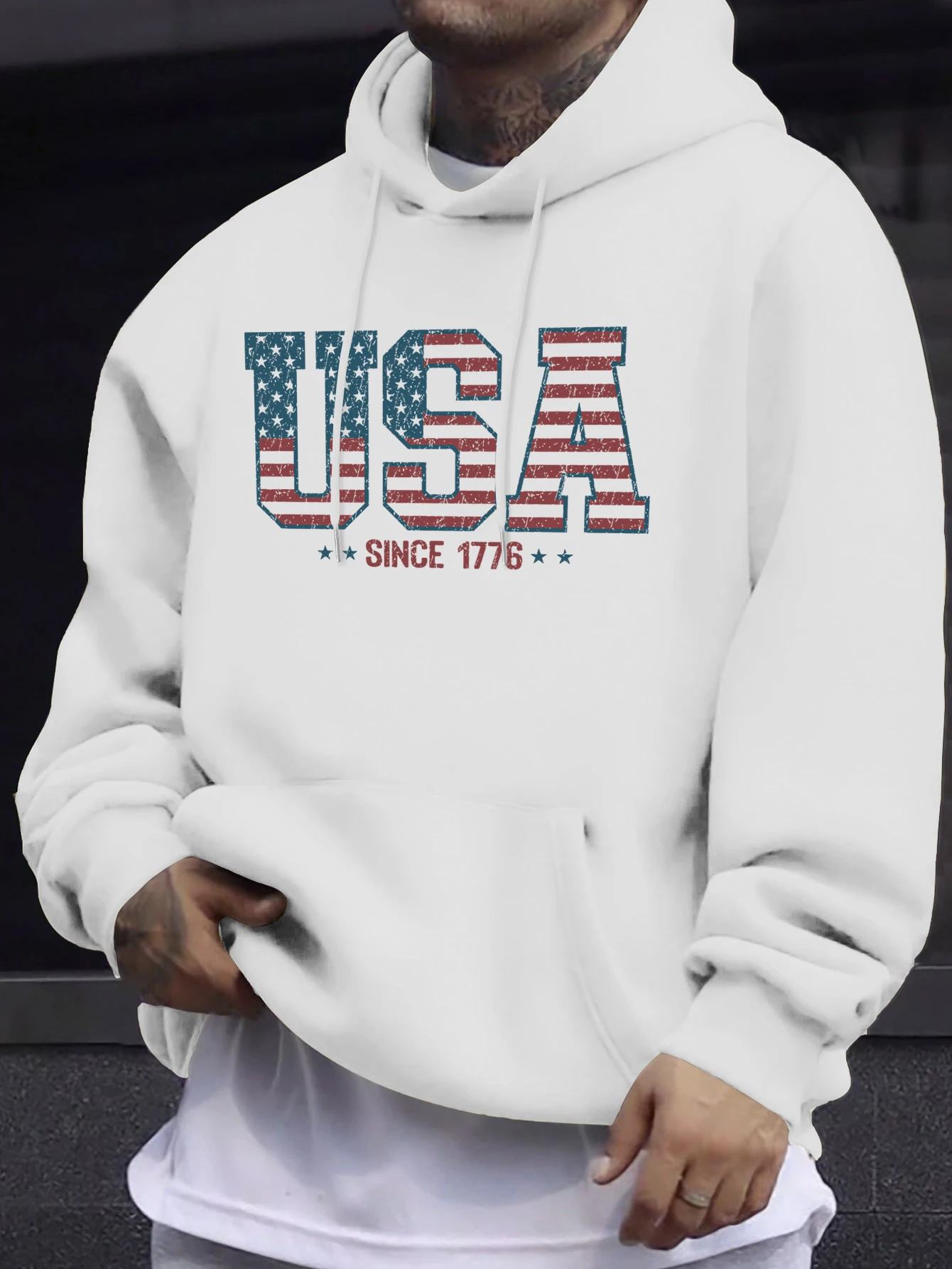 

Креативная флисовая одежда с буквенным принтом США с 17765, мужские осенние повседневные толстовки, базовая спортивная толстовка с капюшоном, теплая уличная одежда