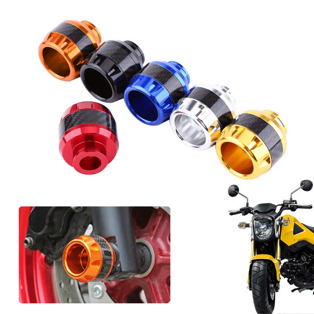 

2Pcs Motorcycle Crash Protector Aluminium Front Fork Cups Motorbike Cover Anti-collision Wheel Anti-fall Cup Modified Accessorie