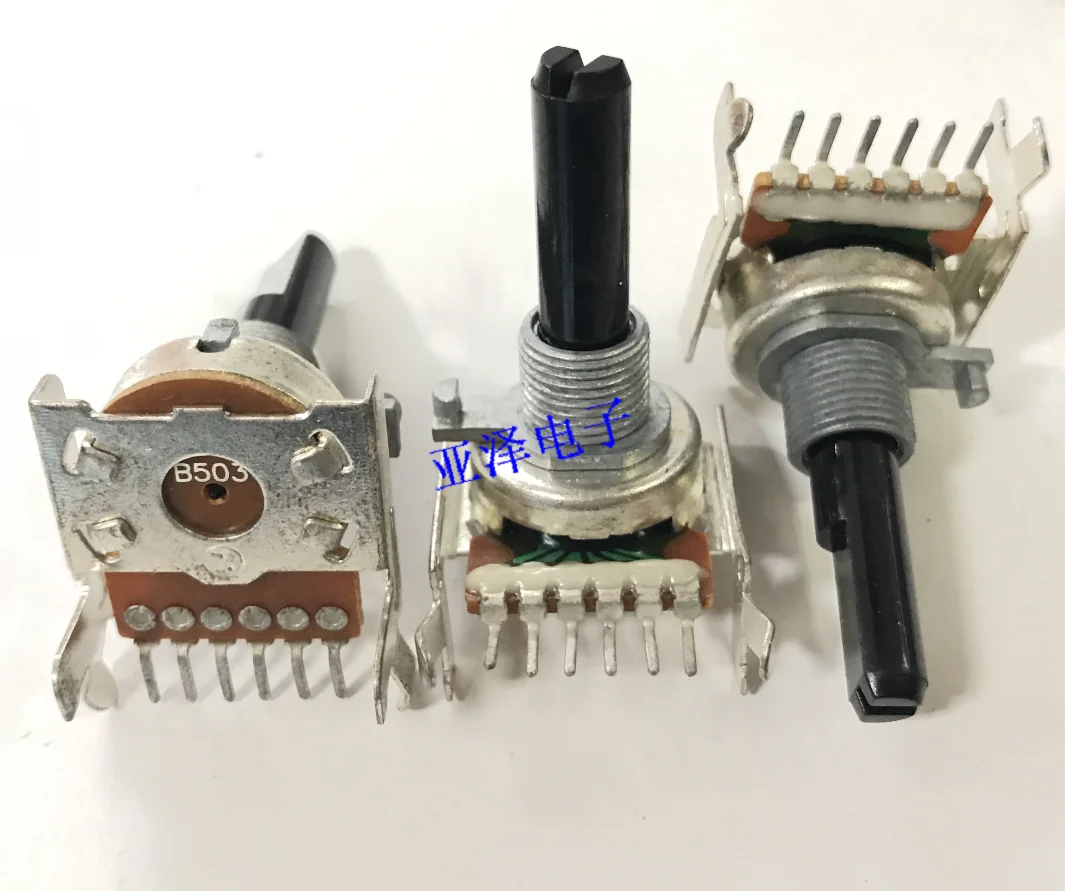 Taiwan F Puyao 161 dual amplifier volume rotary potentiometer B50K vertical 6-pin shaft 25MM