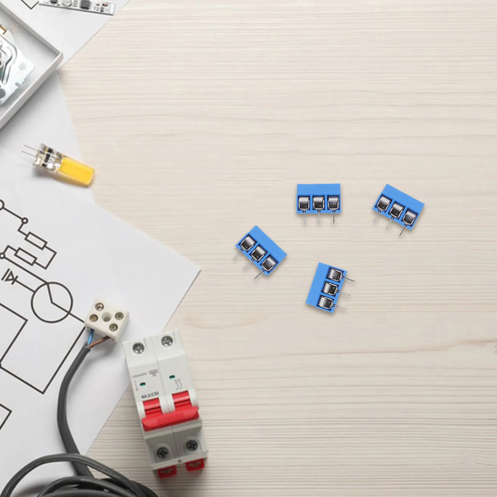 

20Pcs Screw Terminal Blocks Connectors Stylish Color Easy Mounting Reliable Secure Electrical Wiring Terminal Block