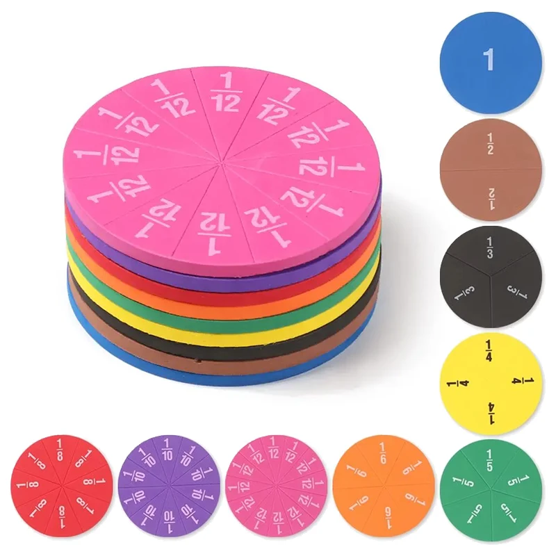 9PCS EVA Score Addition Subtraction Calculation Demo Student Interactive Fraction For School Mathematics Teaching Aids TMZ