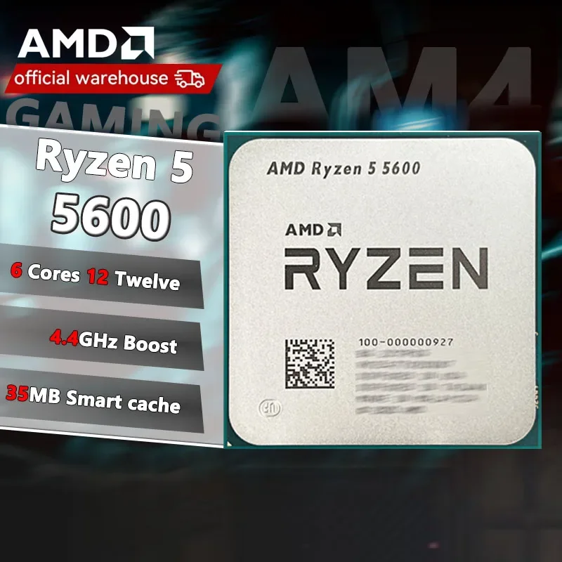 AMD Ryzen 5 5600 R5 5600 CPU Processor but no fan