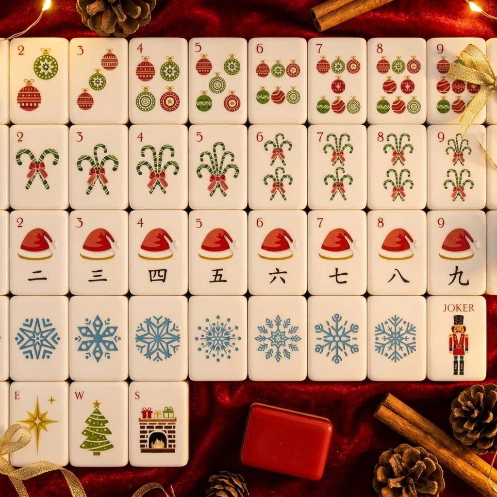 Christmas Gift American-style Customizable Mahjong Factory Acrylic Four-layer Wholesale Set 32-piece  for Family Entertaiment