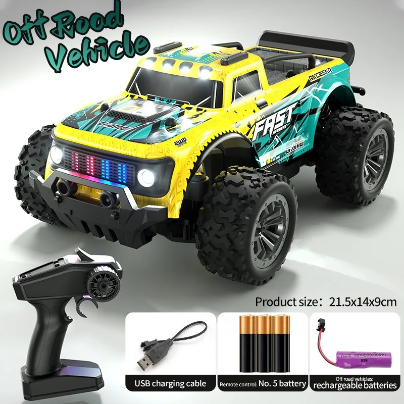 Carro de escalada de alta velocidade para meninos, controle remoto, anti-colisão e resistente a quedas, veículo off-road, 2.4G, carregamento RC Drift Toy, novo