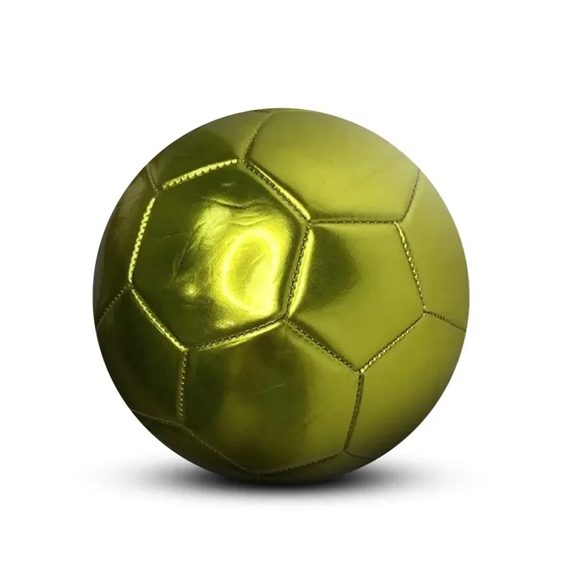 Gouden zilveren voetbalvoetballen Officiële maat 5 PVC voetbalteamtraining Footy Ball Outdoor Match Game Voetbaltraining..