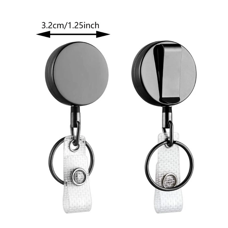 

Retractable Keyring Badge Reel Heavy Duty Carabiner Badge Holder Retractable Keychain Lanyard Reel for Outdoor 601E