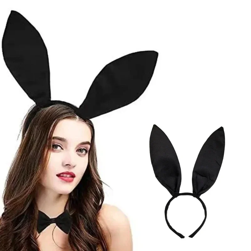 Accessoires de Costume de lapin Sexy pour femmes, accessoires de jeu de rôle d'halloween, bandeau pour fille lapin, nœud papillon, accessoires pour cheveux de danse en boîte de nuit