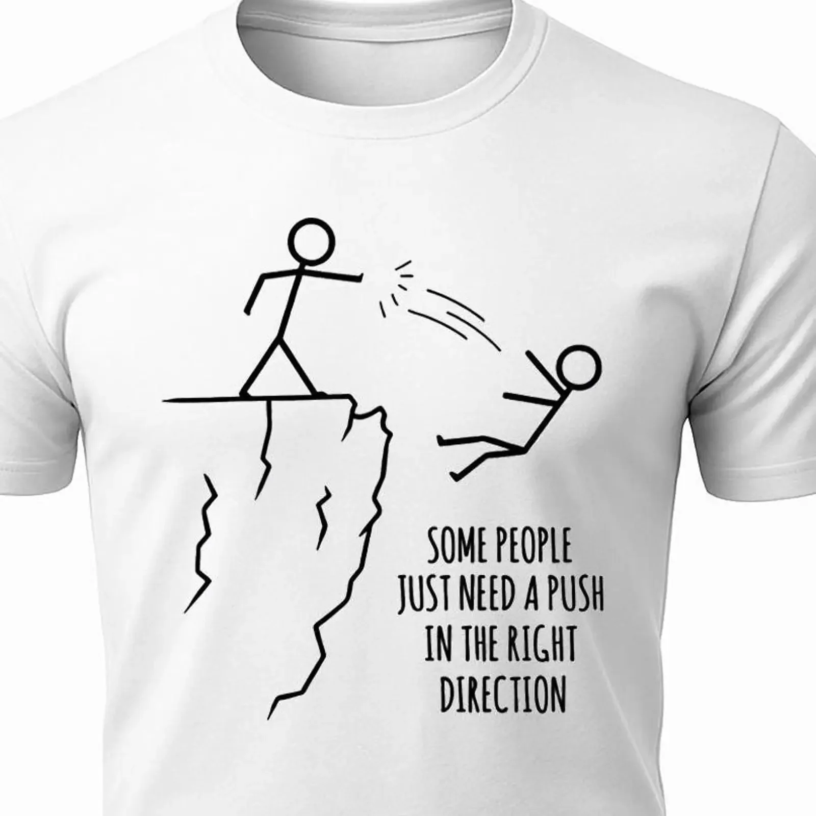 Funny stick figure quote t shirt rude sarcasm humor vintage Washed Versatile Soft Casual Slightly Stylish Breathable homme