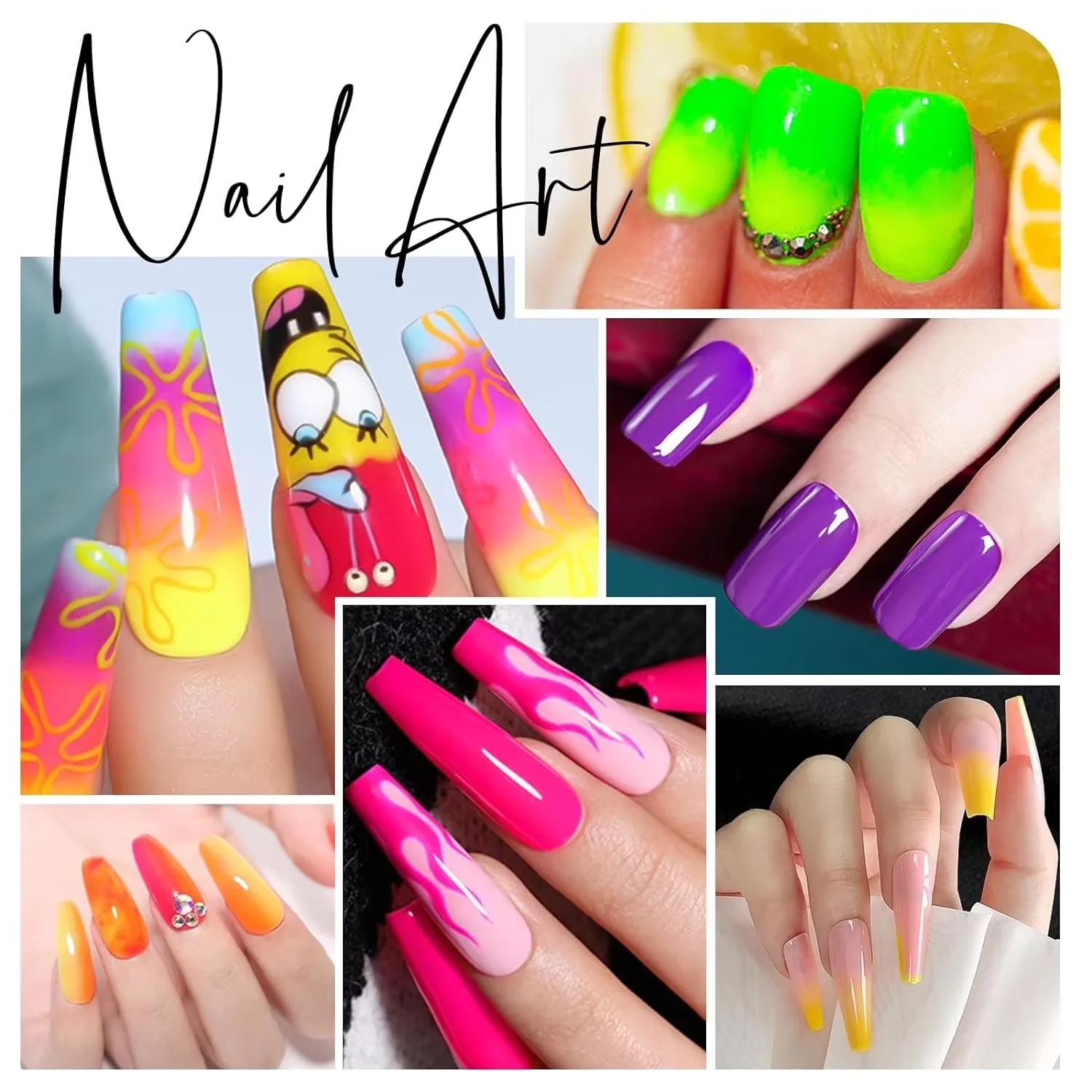 Pó fluorescente de unha de 12 cores 3D pó de halo de unha de alto brilho DIY adequado para iniciantes em casa/prego