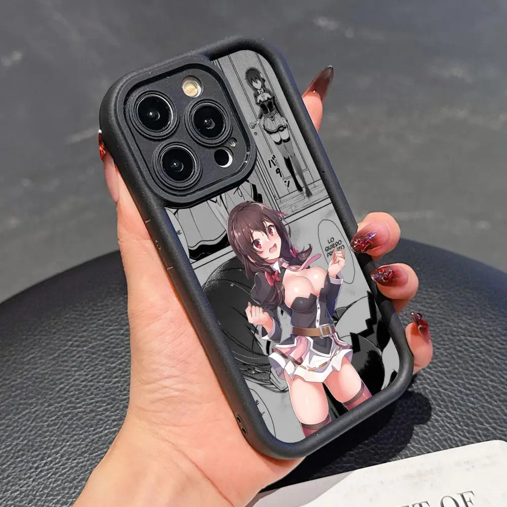 

Konosuba Yunyun Thicken TPU Mobile Phone Case for iPhone 17 16 15 14 13 12 11 Air Pro Max Plus Colorful Cover