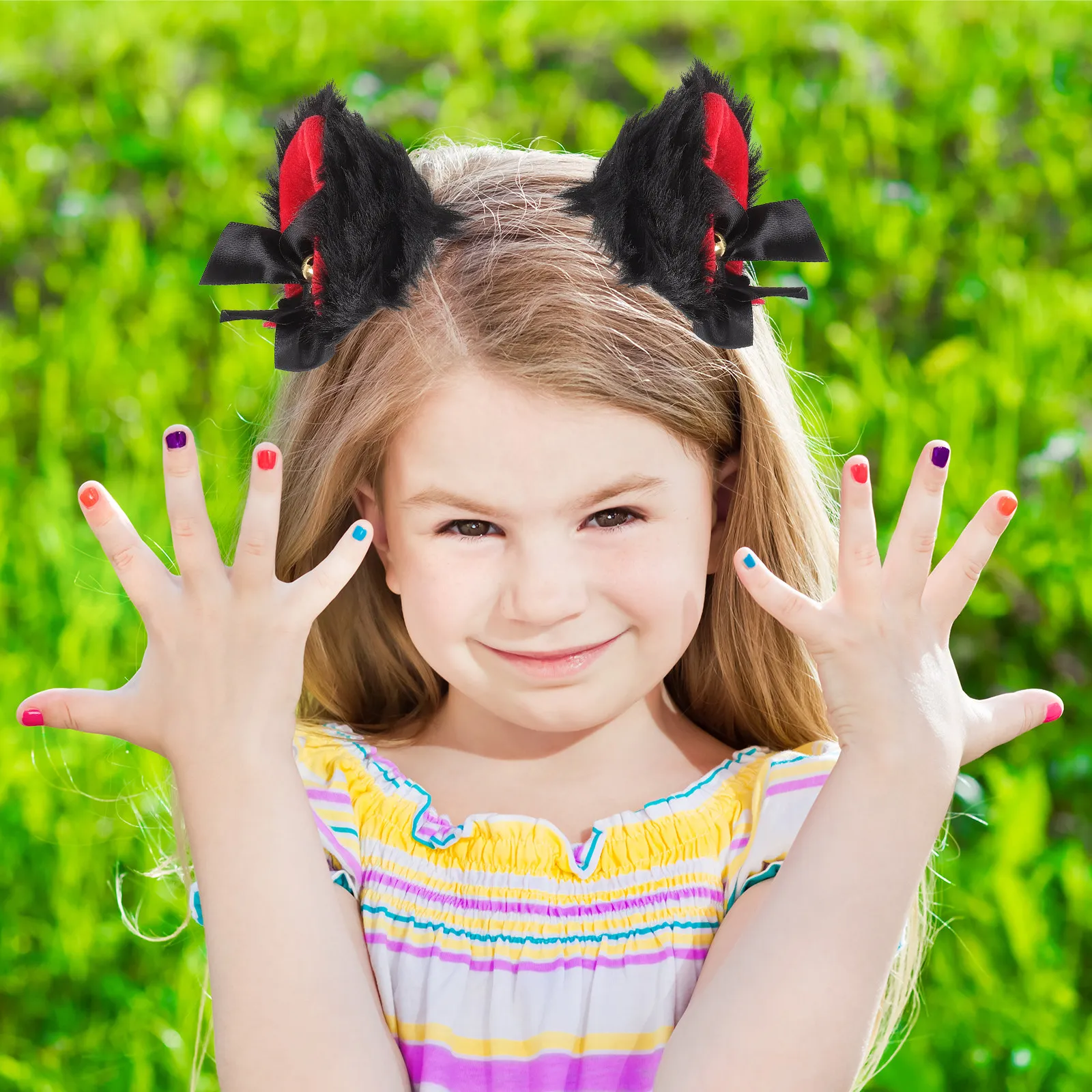 

1Pair Cat Ears Hair Clips Lovely Safe Long-Lasting Animal Ear Hairpin Ideal for Hair Accessories Present