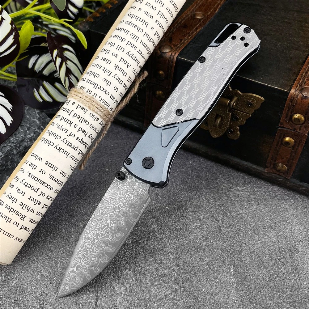 

НОВЫЙ складной карманный нож BM 535 с дамасским лезвием и алюминиевой рукоятью для активного отдыха, кемпинга, охоты, резки и выживания