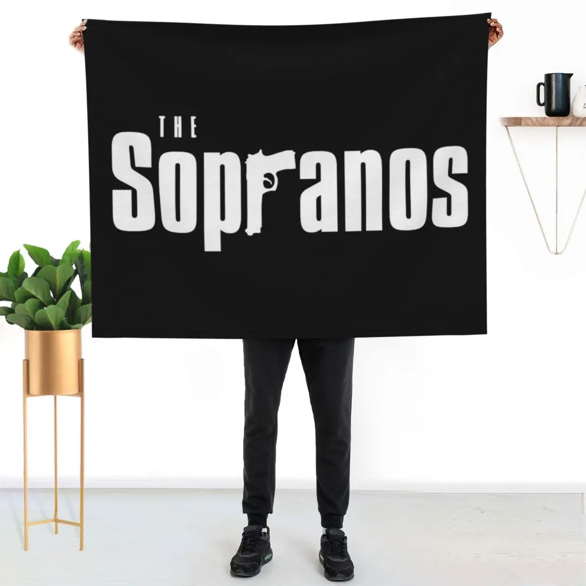 The Sopranos Logo Throw Blanket Vintage Blankets Sofas Of Decoration Comforter Bed Blankets