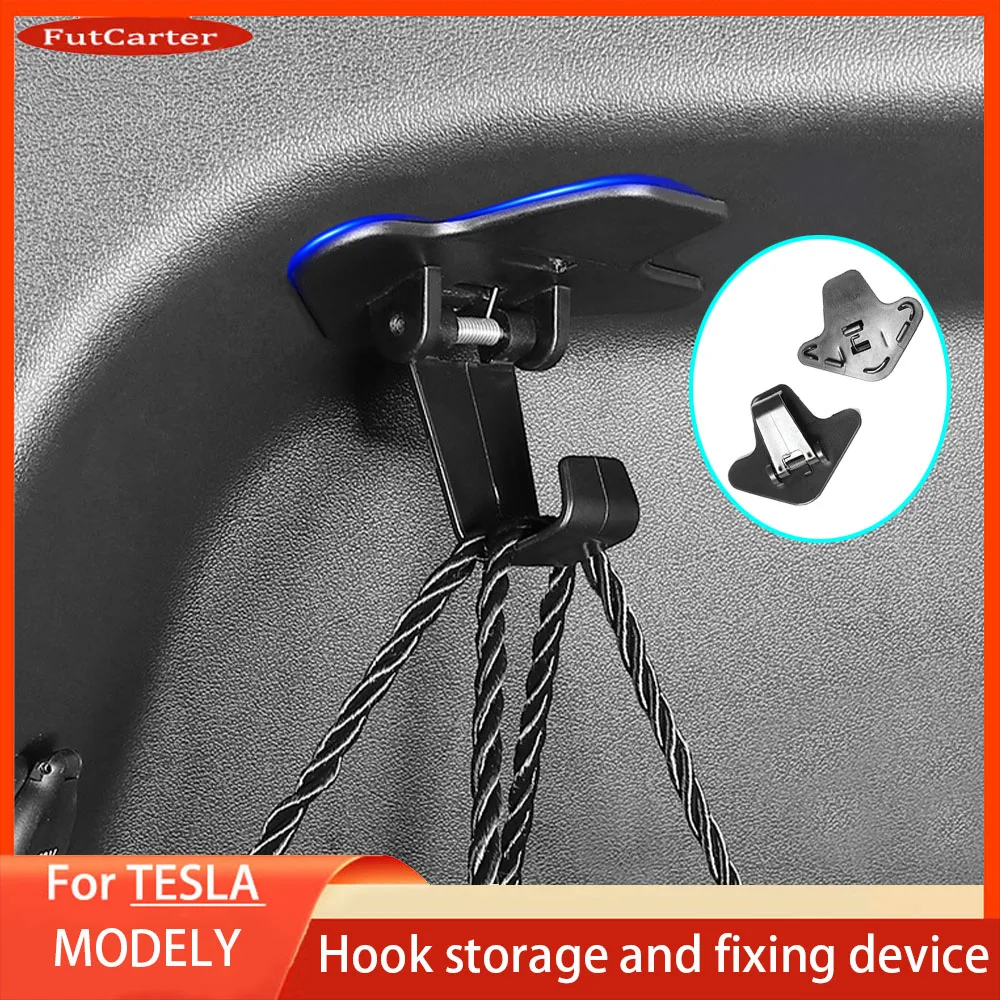 

for Tesla Model Y trunk hook, rear trunk with added hook storage and fixing device