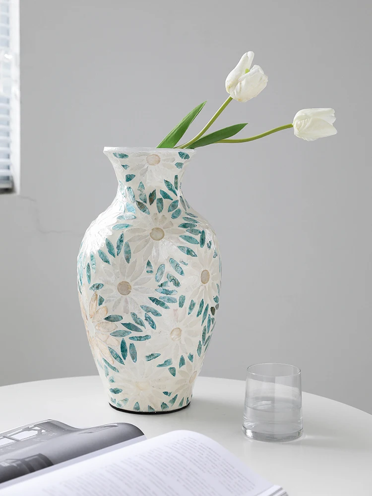 

Декоративная ваза ell для гостиной, обеденного стола, домашнего декора, легкая, роскошная, в народном стиле, аксессуар для домашнего декора