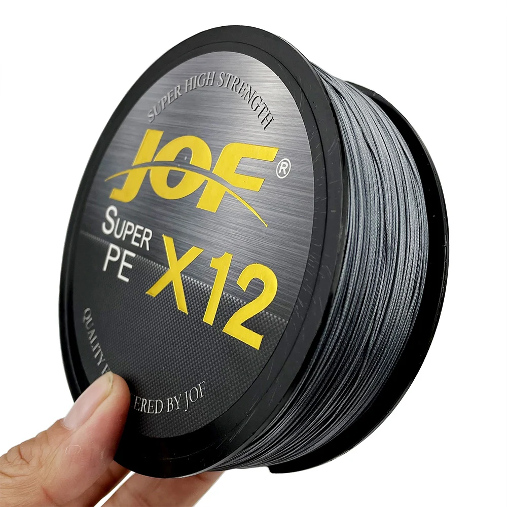 JOF 100M Braided Fishing Line Carp Line 0.6-6.0# 12 Weaves Wire Smooth PE Multifilament Line For All Water  Fishing 22.5-92LB