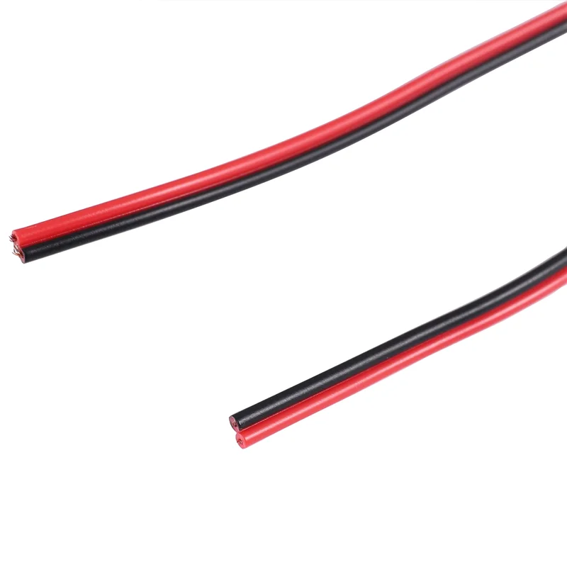 ABGN 22 calibre 15M rojo negro Zip Cable AWG Cable alimentación tierra trenzado cobre coche