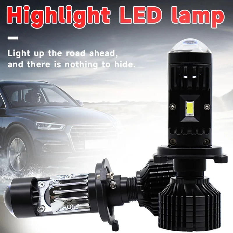 2PCS H4 H7 LED headlamp Automotive lighting lens turbo fan Y10 bulb automobile motorcycle general distance light