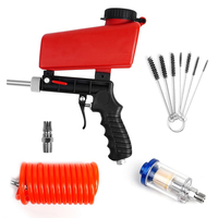 Adjustable Pneumatic Sandblasting Gun 90Psi Portable Home Sand Blasting Machine Cordless Gravity Small Handheld Air Tool