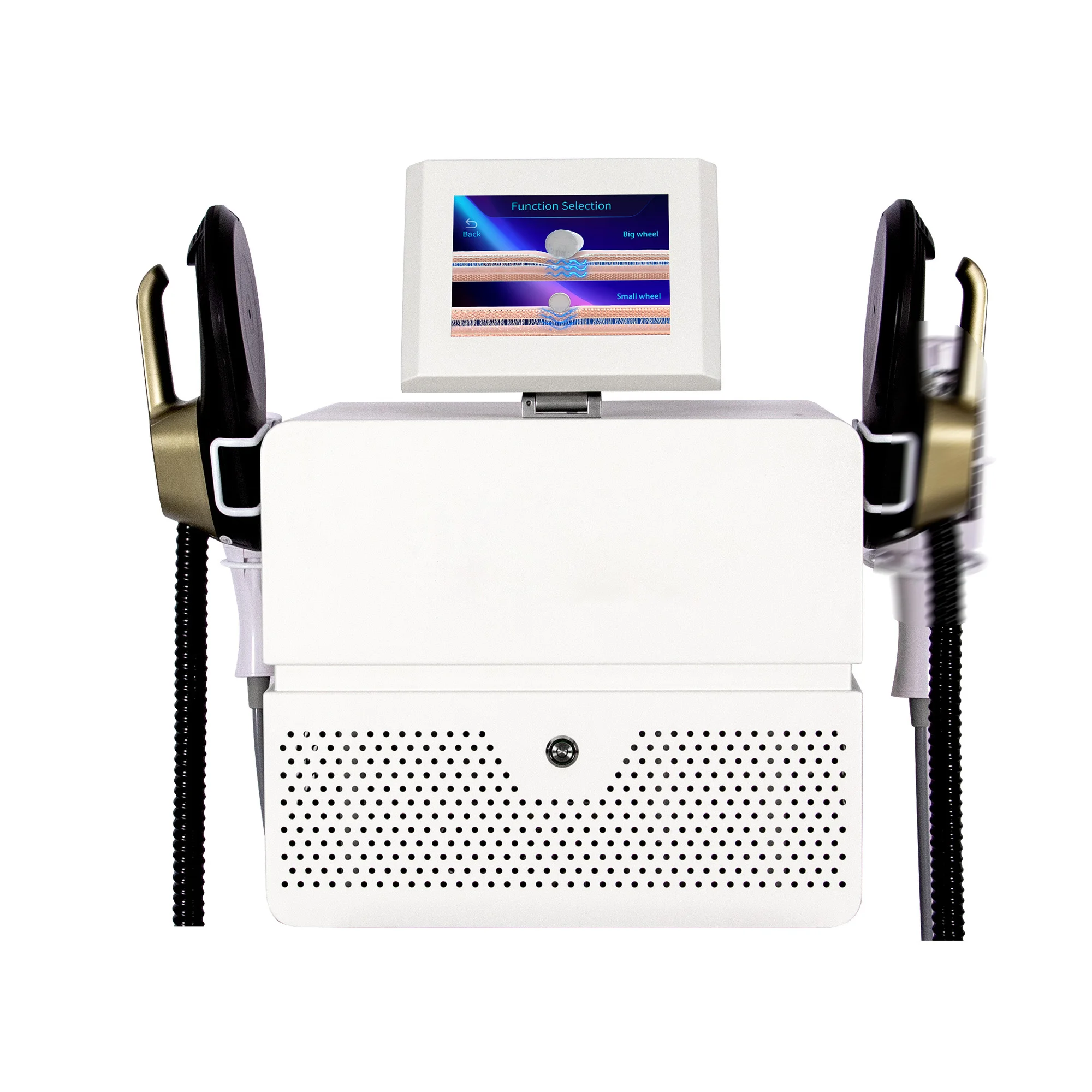 Perawatan Wajah Tubuh EMS Terapi Getaran 360 Derajat Mesin Pemahat Tubuh Penghilang Lemak Rol Bola Bagian Dalam