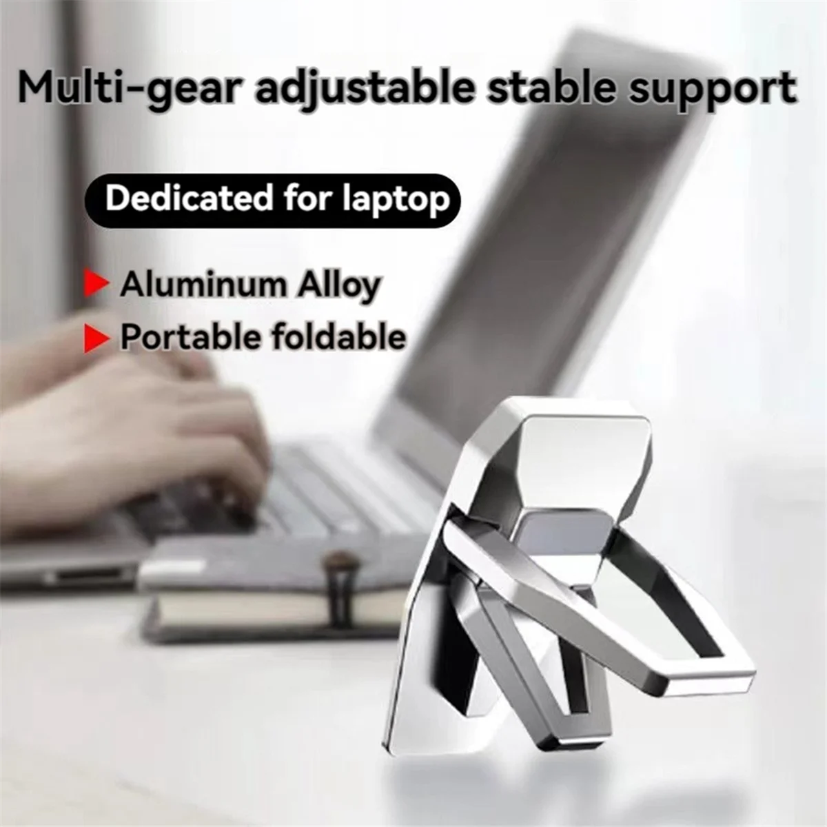 Mini Portable Laptop Stand Foldable Invisible Laptop Riser with 2 Adjustable Angles for Laptops/Mobile Phones/Tablets A