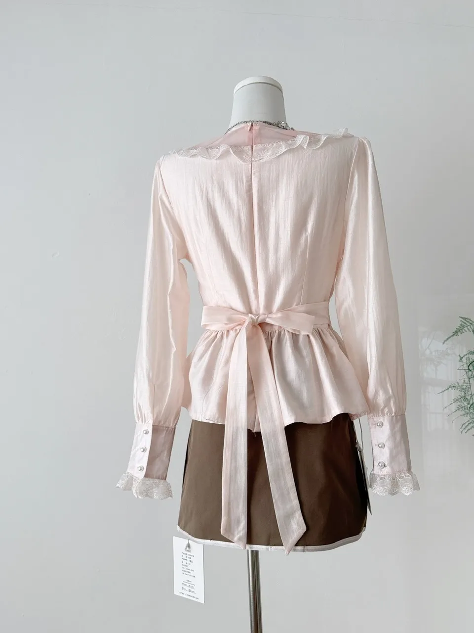 Ele Long Sve Spitze Patchwork Hohe Taille Damen IRT Und Rock Set Schlankheitseffekt Herbst Faion Sanfter Wind