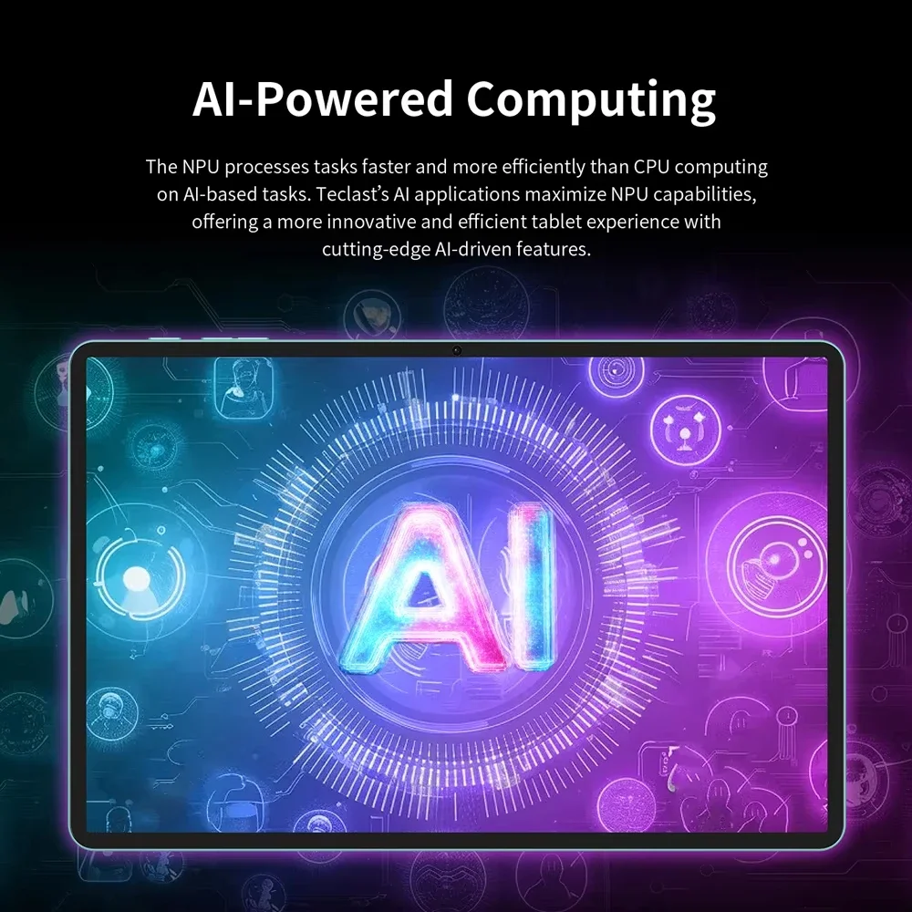 【New】Android 15 Teclast P50 AI Tablet 11" 90Hz Screen AllWinner A733-AI Octa-Core 6GB 128GB LPDDR5 Wifi-6 7000mAh Battery AI Tab