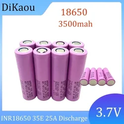 1-20 Pcs 18650 3.7V Battery 3500mAh 25A Discharge INR18650 35E Lithium Ion Battery Suitable for Screwdriver Flashlight Toys