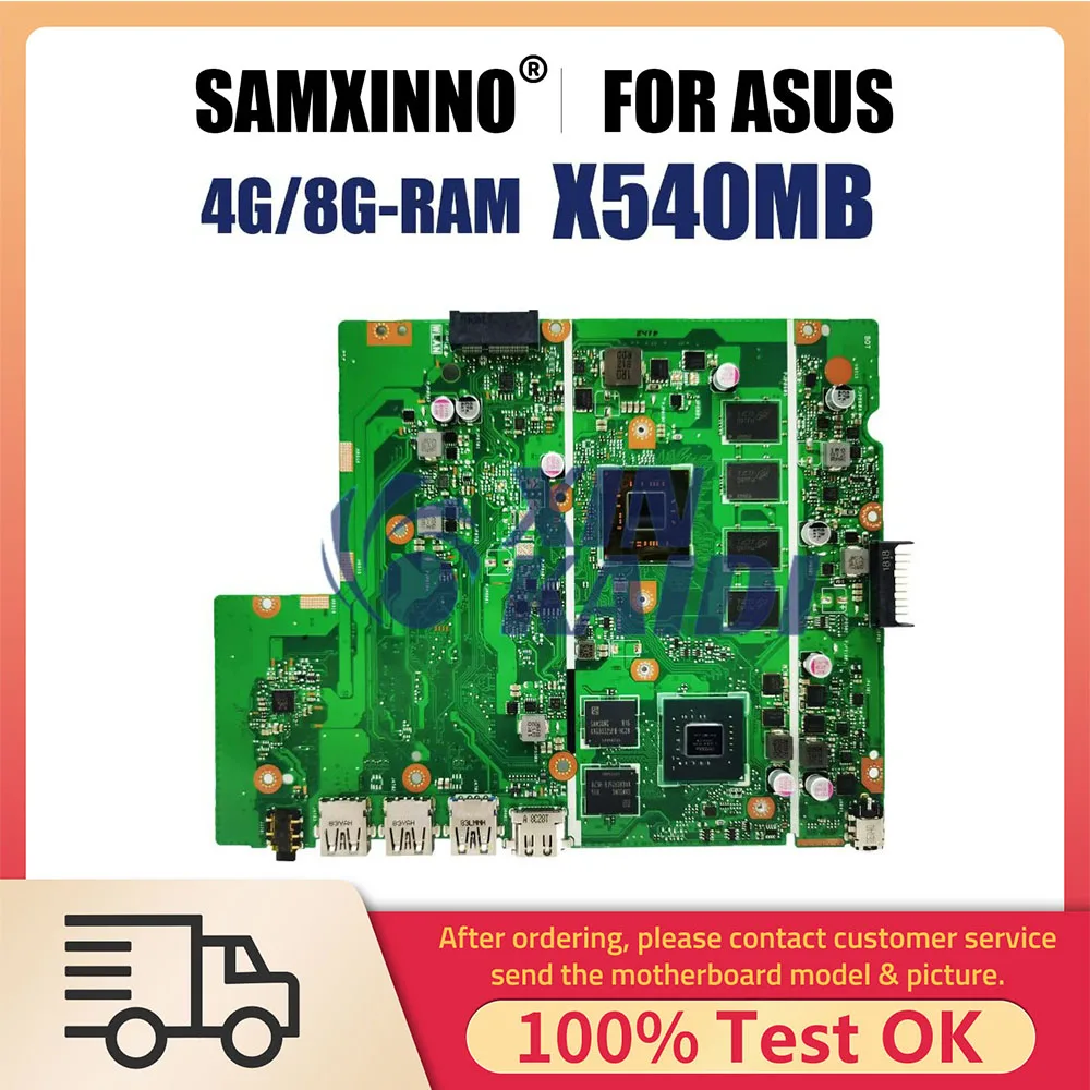 

Notebook Mainboard For ASUS X540M X540MB A540MB F540MB Laptop Motherboard With N4000 N4100 N5000 CPU 4G 8G-RAM 100% test OK