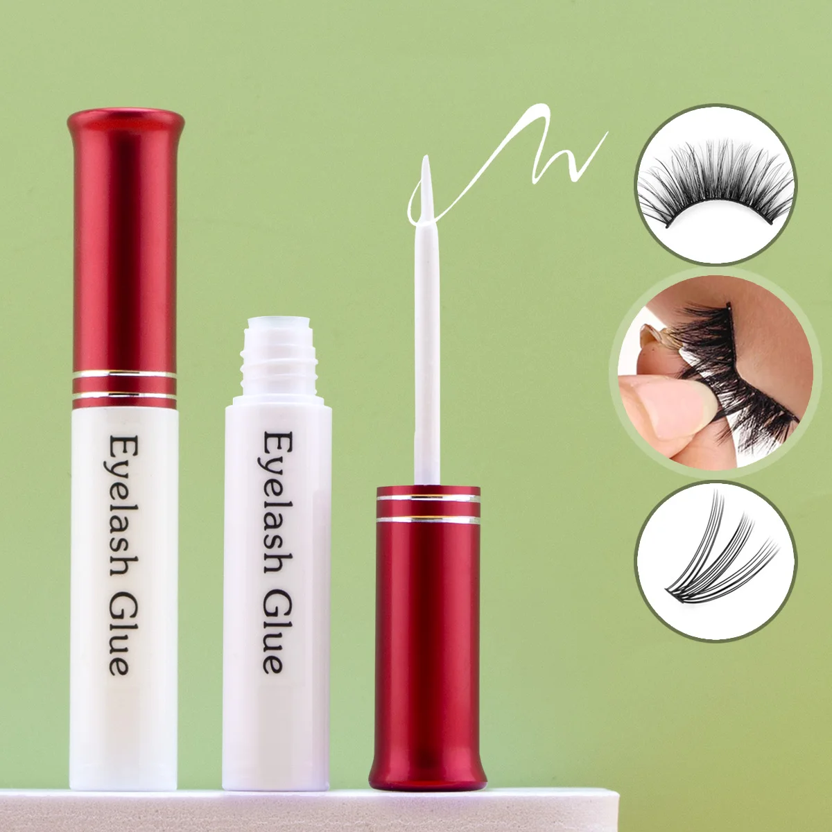 [Strong, durable, waterproof and sweatproof] False eyelash glue, quick-drying, mild, non-irritating, sensitive eyes, suitable fo